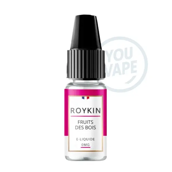 Le e liquide Fruits des Bois, par Roykin, est un savoureux panier frais garni d'un mélange exceptionnel de fruits rouges.
