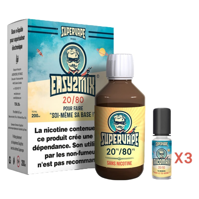 Easy2mix Base 3mg 20/80 200ml par supervape