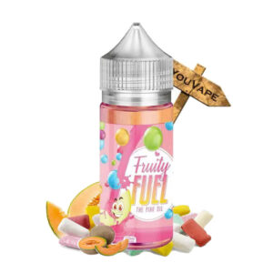 Le e liquide The Pink Oil de Fruity Fuel est un mélange fruité de melon et de bubble gum..