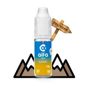 Le e liquide FR4 fabriqué par Alfaliquid est une saveur de tabac blond sec très légèrement caramélisé.