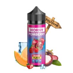Le e liquide Horny Pomberry de Horny Flava est une recette de fraises, melons et de mangoustans sucrés à souhait avec beaucoup de fraîcheur.