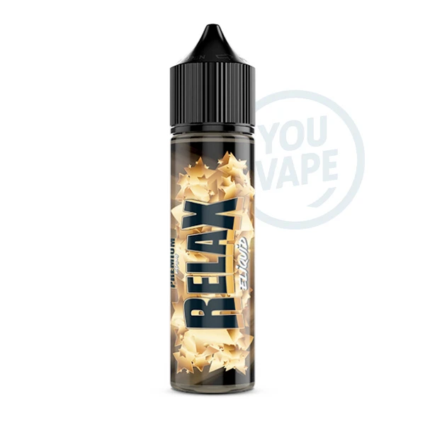 Le e liquide Relax 50ml de Eliquid France est un mélange de tabac blond léger avec du cookie, une touche de café et de vanille finement assemblée.