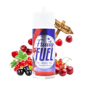 Le e liquide The Lovely Oil de Fruity Fuel est une alliance de cerises et de casseilles. La casseille est un mélange de cassis et de groseille