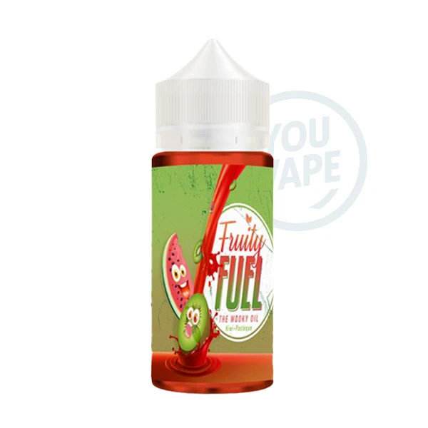 Le e liquide The Wooky Oil de Fruity Fuel est un doux mélange fruité de kiwi et de pastèque dont seul Fruity Fuel à le secret.