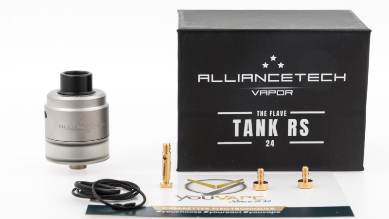 Contenu du coffret du Flave Tank RS de AllianceTech Vapor