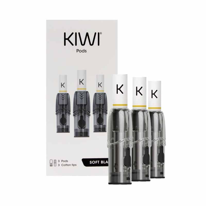 Pack de 3 cartouches et de 3 filtres kiwi pour le Kit Pod Kiwi. Elles sont équipées d'une résistance de 1.2 ohm et contiennent 1.8ml de eliquide.