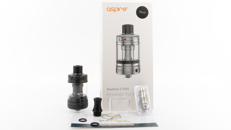 Contenu du coffret du Nautilus 3 par Aspire