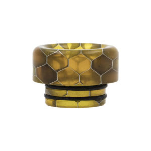 Drip Tips 810 avec joints, en Résine maillée en nid d’abeille, disponibles en 6 couleurs : noir, vert, rouge, orange, bleu, violet.
