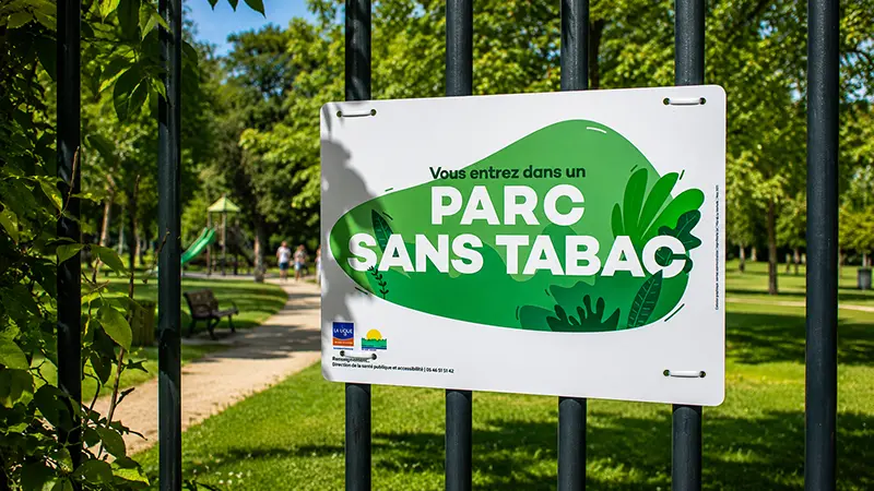 Signalétique des parcs sans tabac