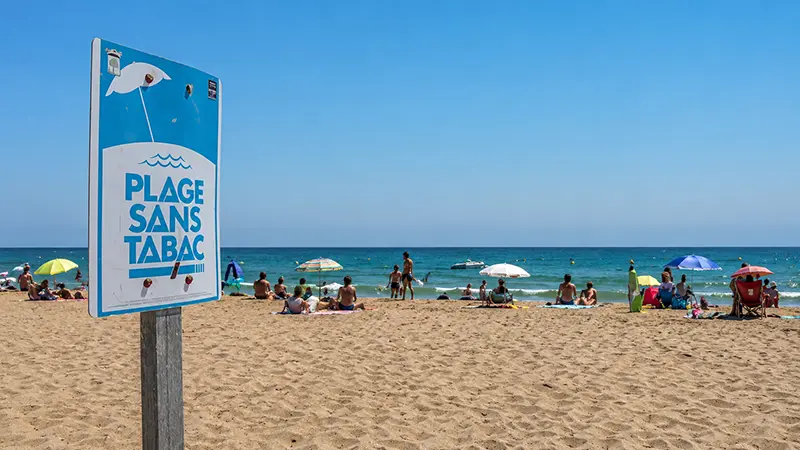 Signalétique des plages sans tabac