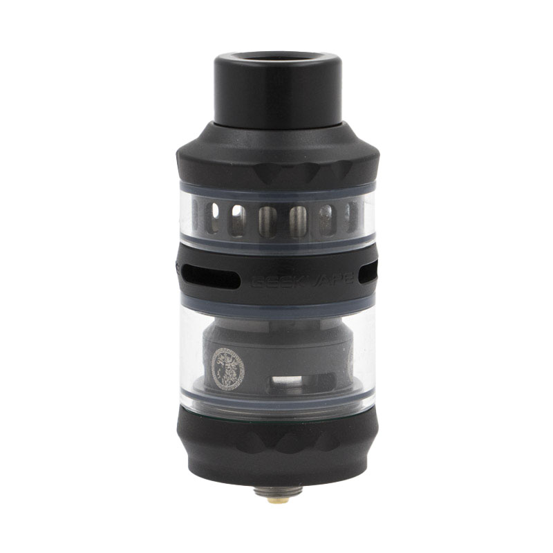 Look ravageur et production de vapeur impressionnante, c'est ce que vous propose Geek Vape avec le P Subohm Tank. Triple entrée d'air, double réservoir de 5ml, résistances Z coils en mesh, top airflow... C'est une machine à vapeur qui ne fuit jamais. Il est de surcroît robuste, avec un pyrex légèrement en retrait de sa coque métallique protectrice.