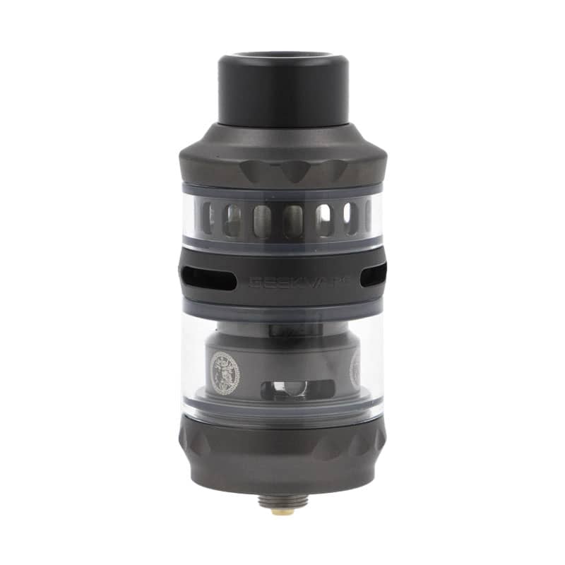 Look ravageur et production de vapeur impressionnante, c'est ce que vous propose Geek Vape avec le P Subohm Tank. Triple entrée d'air, double réservoir de 5ml, résistances Z coils en mesh, top airflow... C'est une machine à vapeur qui ne fuit jamais. Il est de surcroît robuste, avec un pyrex légèrement en retrait de sa coque métallique protectrice.