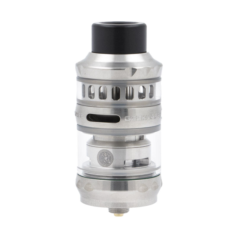 Look ravageur et production de vapeur impressionnante, c'est ce que vous propose Geek Vape avec le P Subohm Tank. Triple entrée d'air, double réservoir de 5ml, résistances Z coils en mesh, top airflow... C'est une machine à vapeur qui ne fuit jamais. Il est de surcroît robuste, avec un pyrex légèrement en retrait de sa coque métallique protectrice.