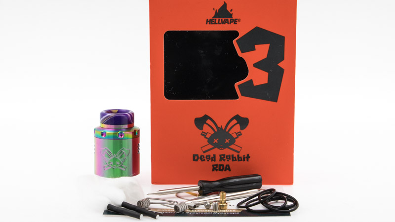 Contenu du coffret du Dead Rabbit 3 de Hellvape