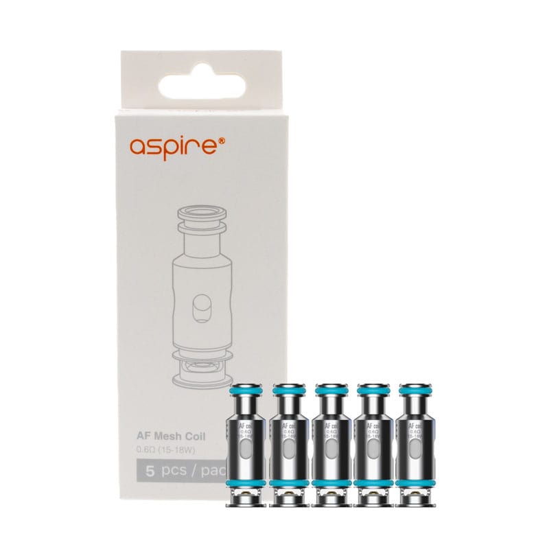 Pack de 5 résistances AF Mesh Coil de remplacement pour le pod Flexus Q de Aspire. Toutes deux permettent de vapoter en MTL ou en RDL, et leur résistif en mesh offre de belles saveurs, et une vapeur plus dense et douce que du fil.