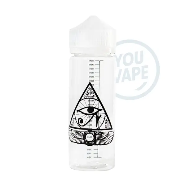 bouteille vide graduée d'une contenace de 250ml avec logo illuminati