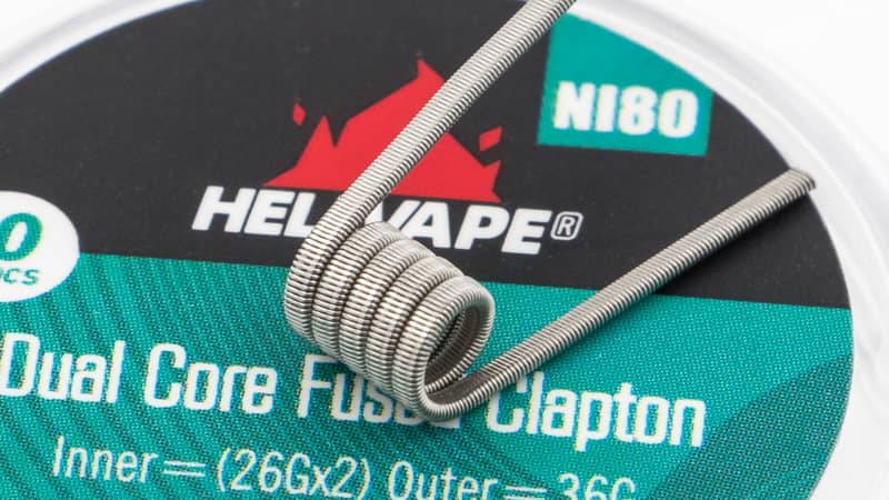 pack 10 coils dual fused clapton ni80 detail hellvape