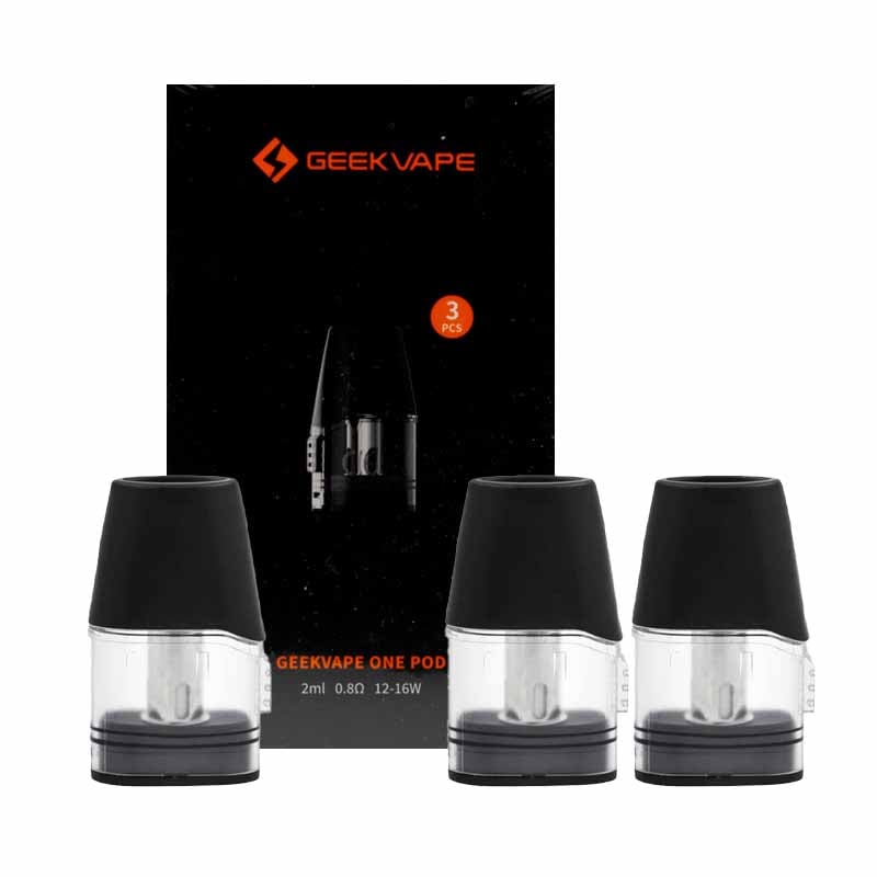 Pack de 3 cartouches Pod One de Geek Vape. Elles peuvent contenir 2ml de eliquide, et sont conçues pour les Pod One et 1FC de la marque