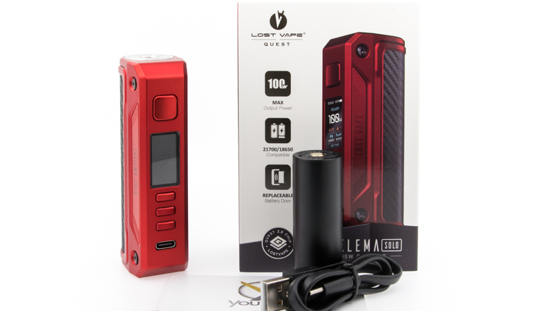 Contenu du coffret de la box Thelema Solo de Lost Vape