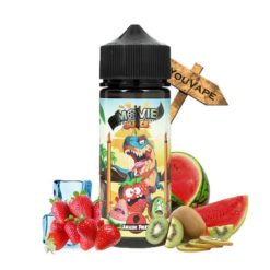 Le e liquide Jurassic Fruits de Movie Juice vous emporte vers l'aventure avec son cocktail de fruits frais : pastèques, fraises et kiwis.
