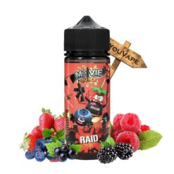 Le e liquide Raid de Movie Juice vous offre la jeunesse éternelle avec son jus de fruits rouges mixés : fraises, framboise, mûre, myrtille, cassis...