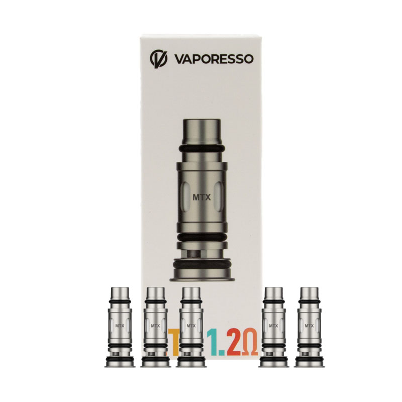 Pack de 5 résistances MTX pour le Kit Gen Fit de Vaporesso, spécialement conçues pour l'inhalation indirecte, et en particulier pour exprimer d'excellentes saveurs.