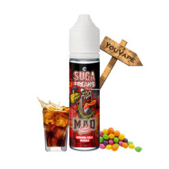 Le e liquide Mad Cola, fabriqué par Alfaliquid dans sa gamme Suga Freaks, vous offre les saveurs d'un bonbon au cola délicieusement acidulé.