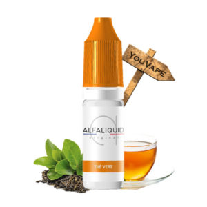 Le e liquide Thé Vert, fabriqué par Alfaliquid, vous transporte à Marrakech pour déguster les véritables saveurs des feuilles de thé vert infusées.