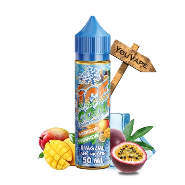 Le e liquide Mangue Passion, de la série Ice Cool de Liquidarom, vous propose un cocktail bien glacé de Mangues et de Fruits de la Passion.