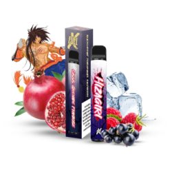 La Puff Hizagiri de Fighter Fuel est une e-cigarette jetable de 600 bouffées de torrent de fruits rouges givrés, de fraises et de grenadines.