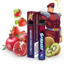 La puff Shigeri est une e-cigarette jetable de 600 bouffées d'un cocktail givré de fruits rouges, grenades, fraises des bois et kiwis.