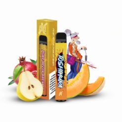 La puff Toshimura est une e-cigarette jetable, qui vous offre 600 bouffées d'un cocktail glacé de Poires, de Melons et de Grenades.