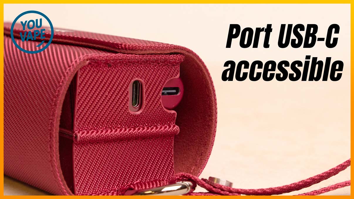 Port USB accessible avec la pochette de protection du Pod Kiwi 2