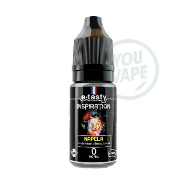 Le e liquide Napela de la gamme Inspiration de E.tasty est une saveur de madeleines citronnées, accompagnées de fève de tonka.