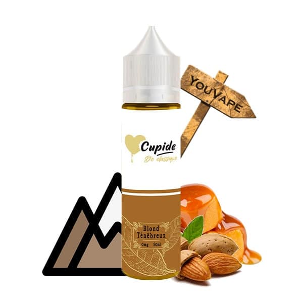 Le e liquide Blond Ténébreux de Cupide est un classic blond avec des notes de caramel et de fruits à coques. un grand classique de la vape.