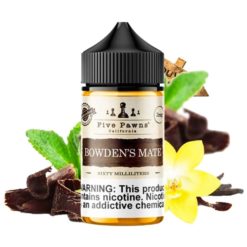 Le e liquide Bowden's Mate de Five Pawns est l'alliance parfaite entre un chocolat croquant associé à une délicate menthe et de vanille.