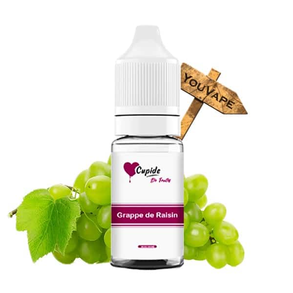 Le e liquide Grappe de Raisin de Cupide vous emmène dans les vendanges de Bourgogne déguster les meilleurs raisins qui soit.