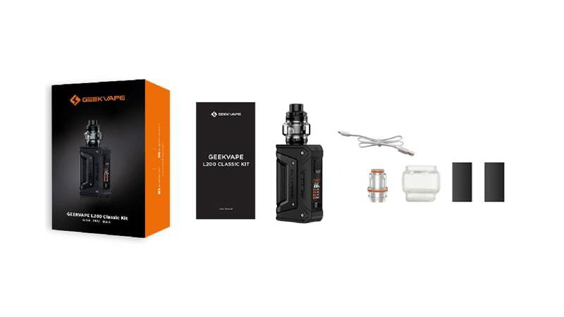 Contenu du coffret du Kit L200 de geek vape