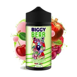 Le e liquide Pomme Cerise Bubble Gum 200ml 200ml de Biggy Bear est un mélange fruité accompagnés de sa touce sucrée apporté le chwing gum.