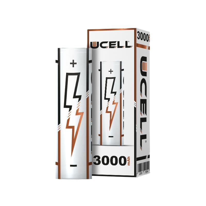 Accu 18650 de la marque Française Ucell . Capacité : 3000mAh. Courant de décharge maximum : 20A en continu, 30A en pulse. Livré dans un étui isolant.