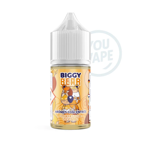 L'arôme concentré Dulce Caramel Sensation 30ml de la marque Biggy Bear est un caramel fondant pour un plaisir sucré accompagné de la délicatesse de la vanille.