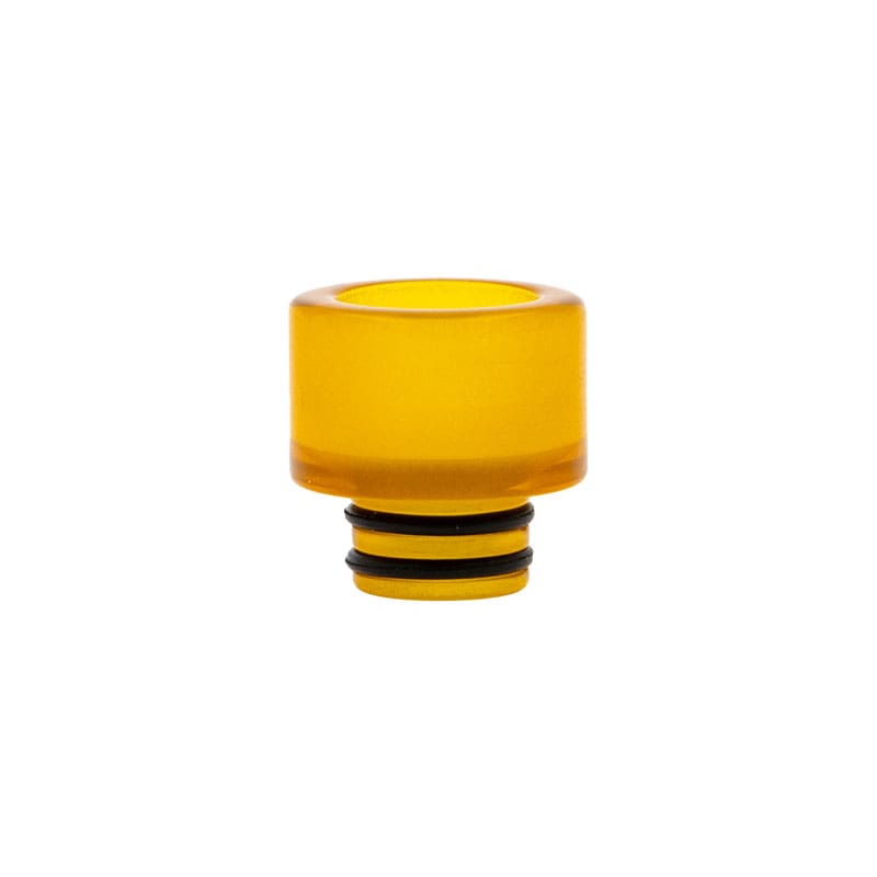 Drip Tips 510 en Résine Ambre de la marque Française Pimp my Vape, adaptés pour les atomiseurs au format 510, et livrés avec 2 joints de rechange.