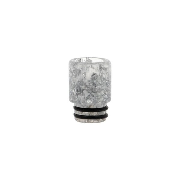 Drip Tip 510 en résine avec pépites d'or ou argent de la marque Française Pimp my Vape, adapté pour les atomiseurs 510, et livré avec 2 joints de rechange.