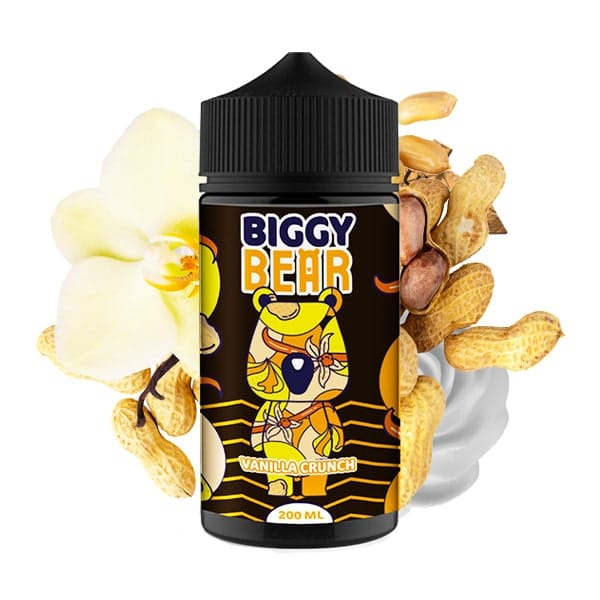 Le e liquide Vanilla Crunch 200ml est un subtil mélange de crème vanille, cacahuète et chantilly ! Ça va cruncher dans vos clearos !