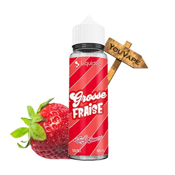 E-liquide Grosse Fraise Wpuff Flavors 50ml - Liquideo - E-vape