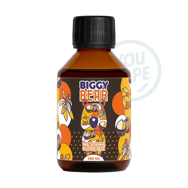 Le e liquide Macadamia Nut Brittle 200ml de Biggy Bear vous fera succomber à coup sûr avec son caramel au beurre salé, sa vanille et éclat de noix de macadamia.