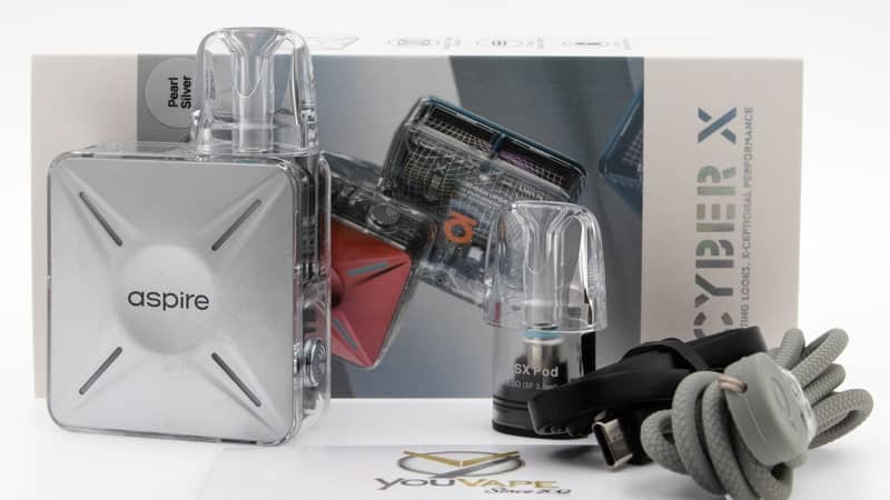 Contenu du coffret du pod Cyber X de Aspire