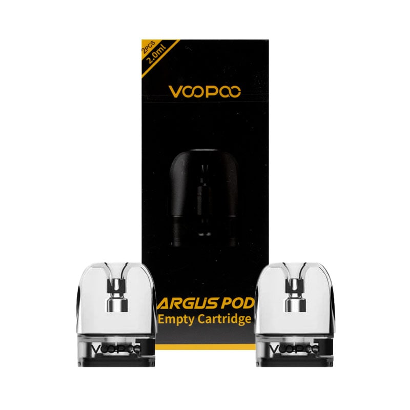 Pack de 2 cartouches de 2ml pour les pods Argus G, P et Z de Voopoo, à utiliser avec les résistances ITO de la marque (non incluses).