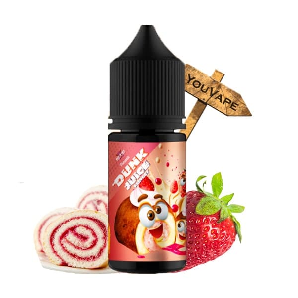 Le concentré Biscuit Roulé à la Fraise 30ml par Made in Vape est un goût crémeux du biscuit qui se marie parfaitement avec les notes sucrées et acidulées de la fraise, pour un résultat exquis en bouche.