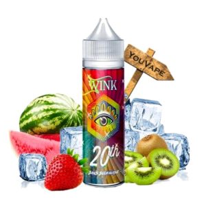 Le e liquide 20TH Wink 50ml par Made in Vape est sans sucralose et développe des saveurs fruitées de kiwi, pastèque avec une belle fraîcheur.